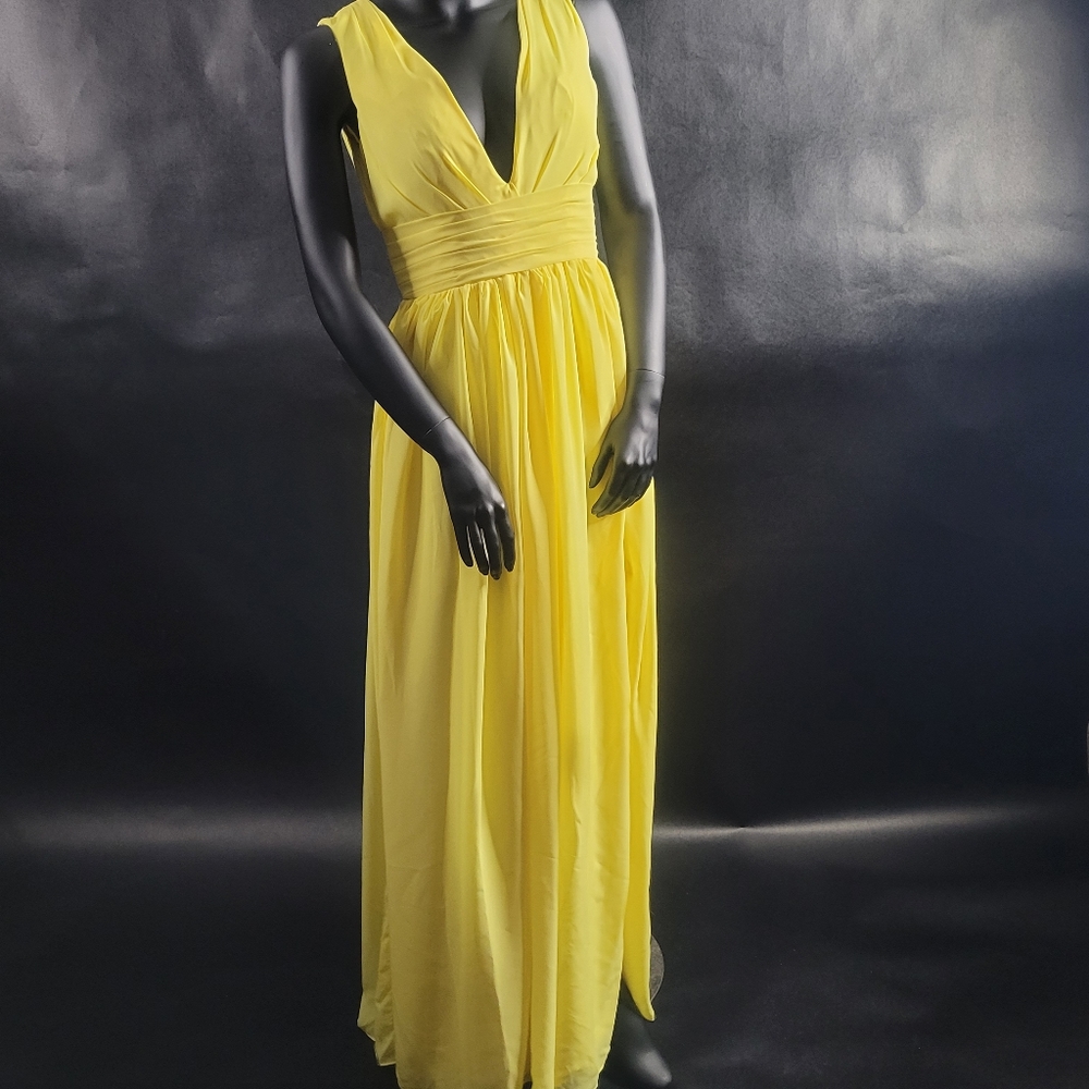 Size 6 butter yellow formal dress